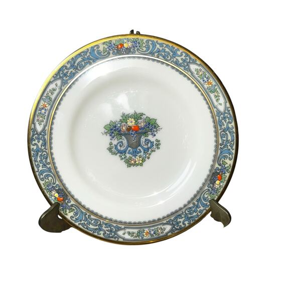 Lenox Autumn Collection bread plate set of 4 Blue and Gold fine Dinnerware - Picture 1 of 7